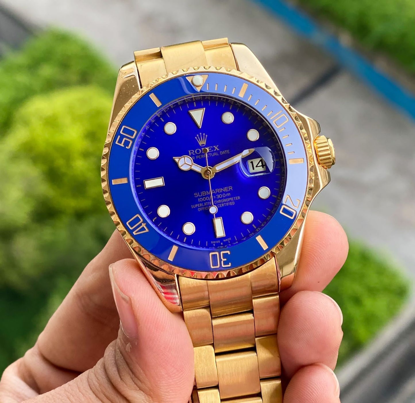 Rx Submariner Golden Timepiece For Men