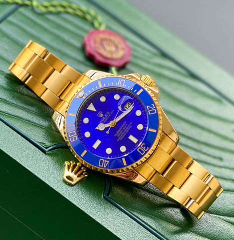 Rx Submariner Golden Timepiece For Men