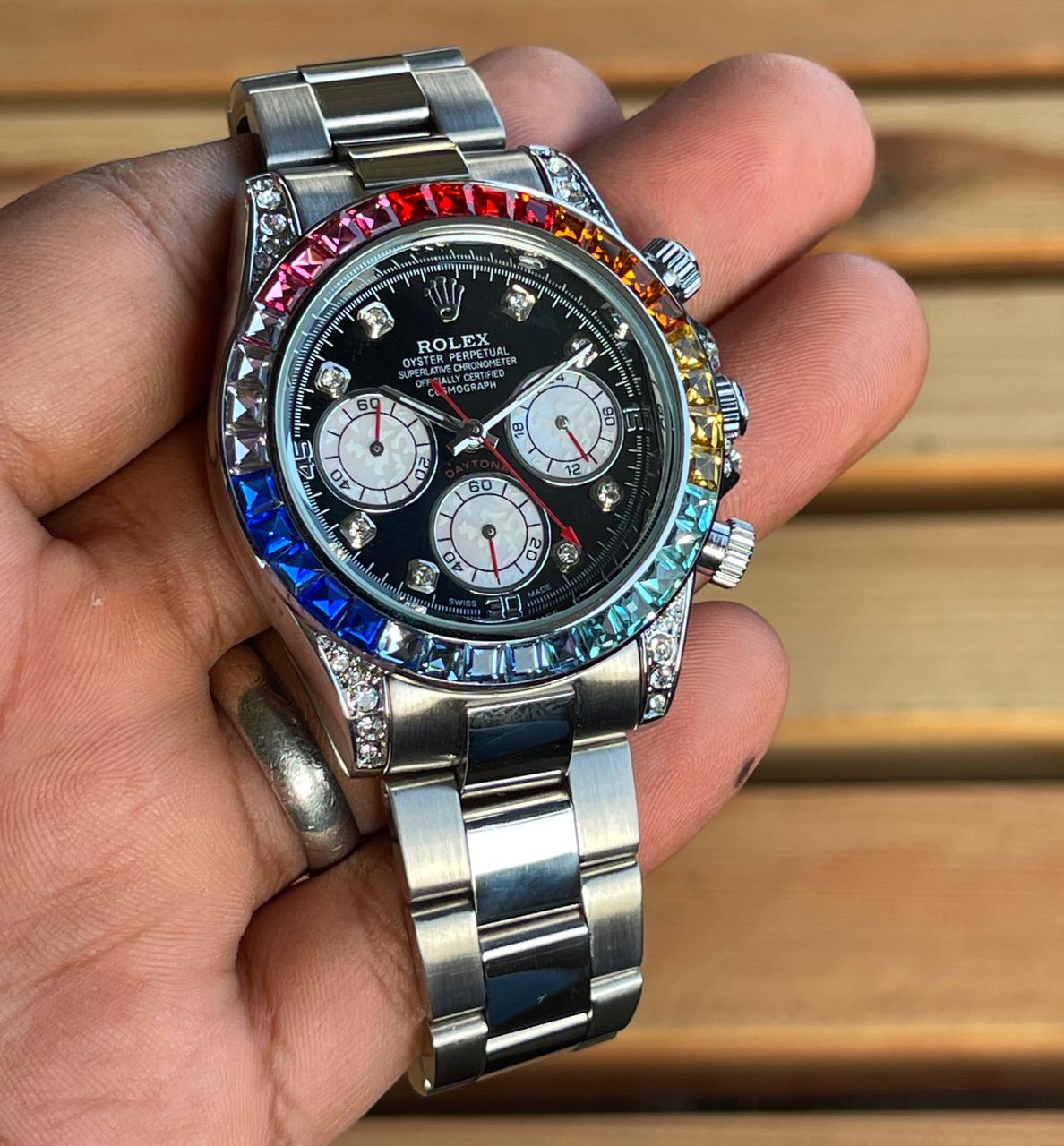 Rx Daytona Rainbow Silver Collection For Men