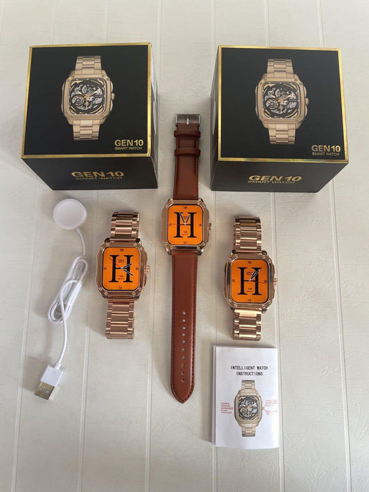 Fs Generation 10  Mens SmartWatch Rosegold Dual strap Edition