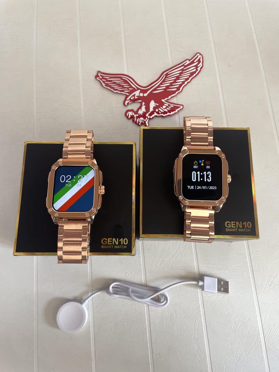 Fs Generation 10  Mens SmartWatch Rosegold Dual strap Edition