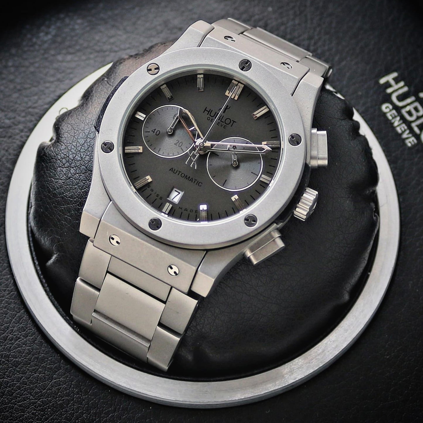 HB  New All Grey Stainless Steel Model For Men