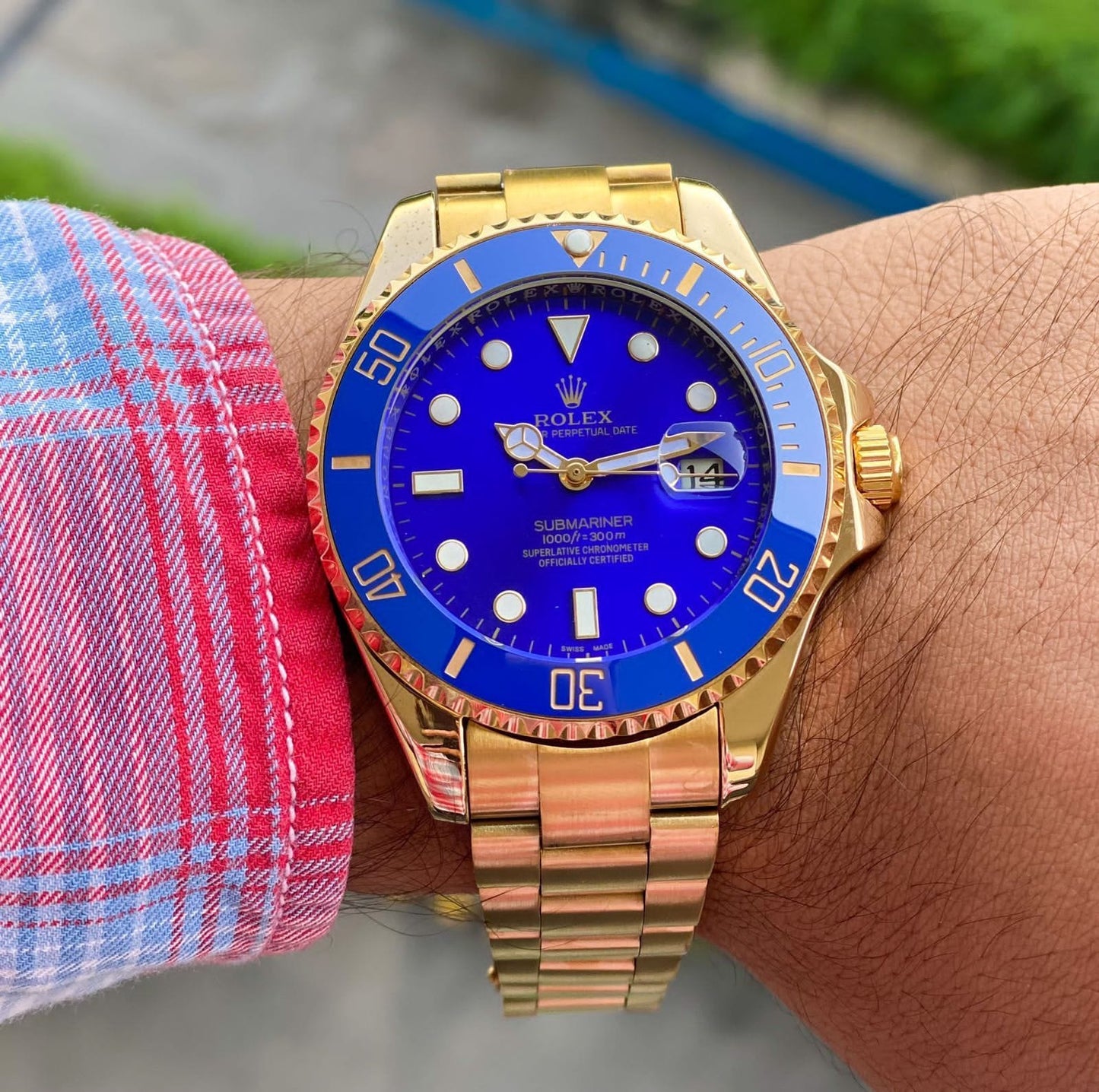 Rx Submariner Golden Timepiece For Men