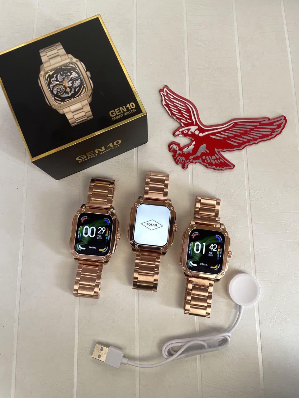 Fs Generation 10  Mens SmartWatch Rosegold Dual strap Edition