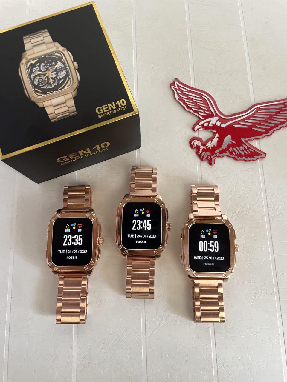 Fs Generation 10  Mens SmartWatch Rosegold Dual strap Edition